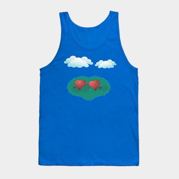 HEARTS IN THE CLOUDS Tank Top by AnishaCreations